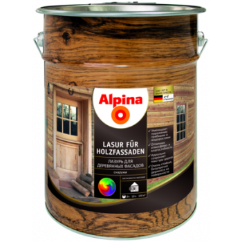 Alpina Lasur fur Holzfassaden лазурь для деревянных фасадов