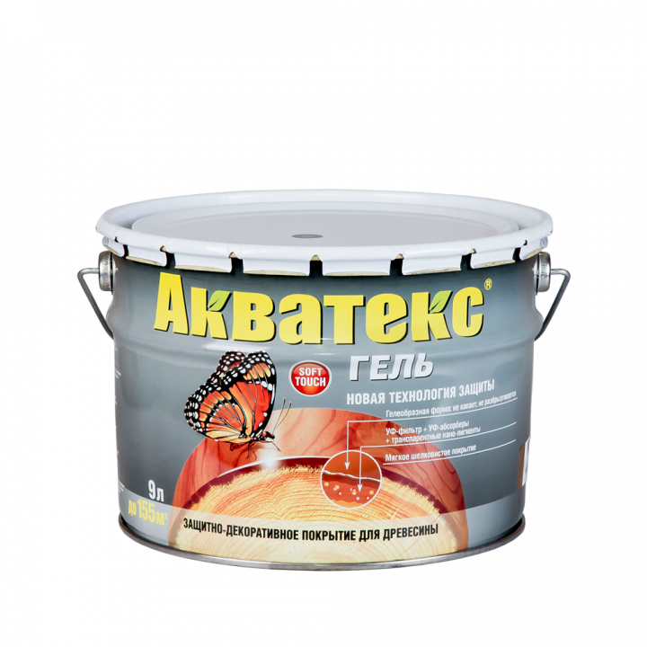АКВАТЕКС - ГЕЛЬ защитно-декоративное тиксотропное покрытие для древесины