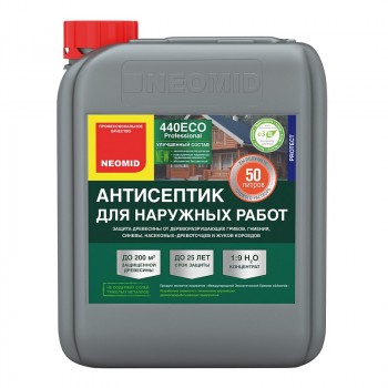 NEOMID 440 ECO бесцветный антисептик для защиты древесины