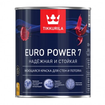 TIKKURILA EURO POWER 7 краска моющаяся для стен и потолка