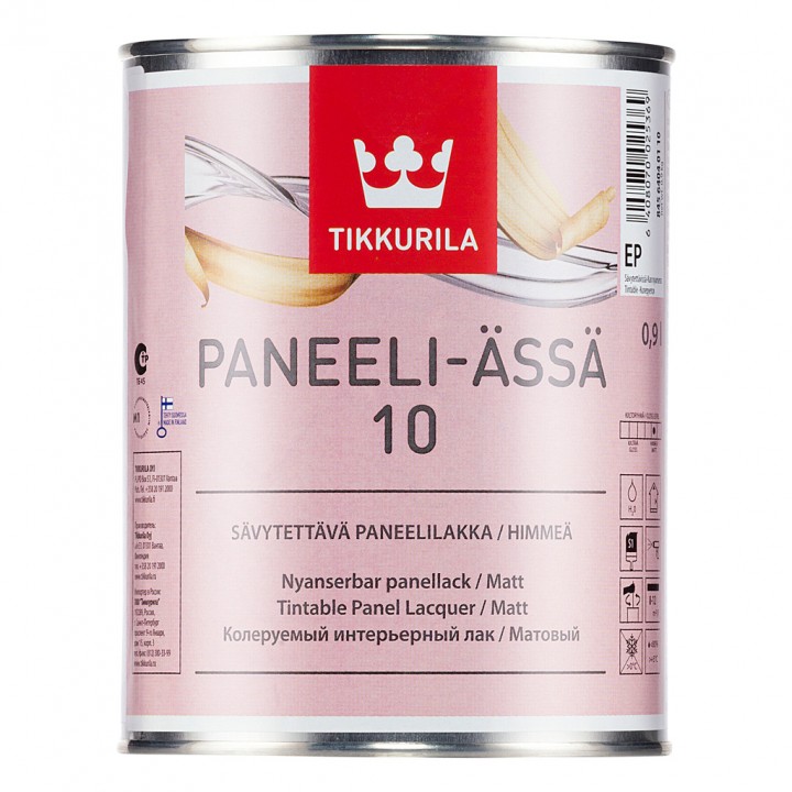 TIKKURILA PANEELI-ASSA 10 лак для деревянных панелей матовый